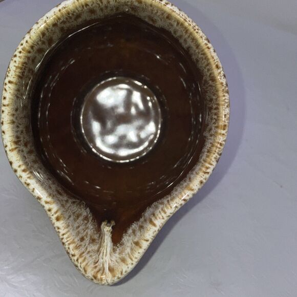 VTG McCoy USA SIGNED Pottery Brown Glaze Drip Pitcher 6.5” CottageCore Farmhouse - Picture 10 of 11